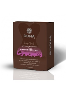 Farba do kreatywnego malowania po ciele - Dona Body Paint  Czekoladowa + pędzel