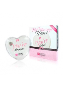 Gorące Serduszka do masażu całego ciała - Napis You're the best, przejrzyste