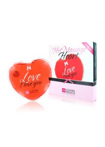 Gorące Serduszka do masażu całego ciała - Napis Love I love you, czerwone