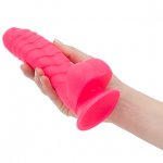 Grube dildo z nierównościami - Addiction Tom 18 cm Hot Pink  