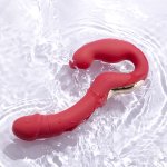 HONEYPLAYBOX - PODWÓJNY WIBRATOR STEROWANY APLIKACJĄ DO STRAP-ON CZERWONY