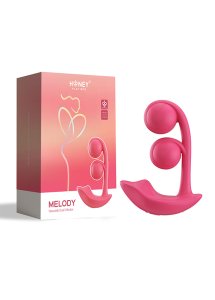HONEYPLAYBOX -  WIBRATOR Z PODWÓJNYMI KULKAMI STEROWANY APLIKACJĄ DO ŁECHTACZKI I PUNKTU G MAGENTA