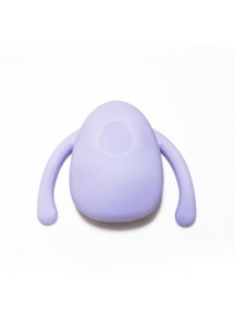Innowacyjny stymulator łechtaczki - Dame Products EVA Hands-Free Vibrator  fioletowy