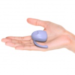 Innowacyjny stymulator łechtaczki - Dame Products EVA Hands-Free Vibrator  fioletowy