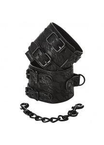 Solidne Kajdanki ozdobne - Sportsheets Sincerely Lace Double Strap Handcuffs  