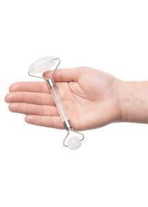 Kamienny masażer roller do twarzy - La Gemmes Facial Massage Roller Kwarc