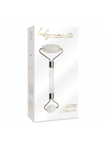 Kamienny masażer roller do twarzy - La Gemmes Facial Massage Roller Kwarc