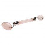 Kamienny masażer roller do twarzy - La Gemmes Facial Massage Roller Różowy Kwarc