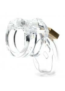 Męski pas cnoty klatka na penisa z poliwęglanu - CB-X CB-6000S Chastity Cock Cage Przezroczysty
