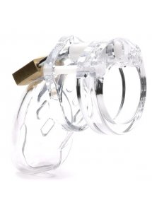 Męski pas cnoty klatka na penisa z poliwęglanu - CB-X CB-6000S Chastity Cock Cage Przezroczysty