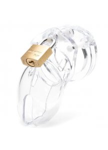 Męski pas cnoty klatka na penisa z poliwęglanu - CB-X CB-6000S Chastity Cock Cage Przezroczysty