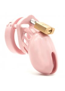 Męski pas cnoty klatka na penisa z poliwęglanu - CB-X CB-6000S Chastity Cock Cage Różowy