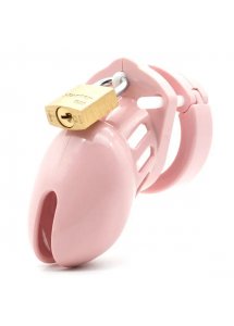 Męski pas cnoty klatka na penisa z poliwęglanu - CB-X CB-6000S Chastity Cock Cage Różowy