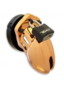 Męski pas cnoty klatka na penisa z poliwęglanu - CB-X CB-6000S Chastity Cock Cage Złoty