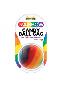 Knebel cukierkowy - Rainbow Candy Ball Gag  