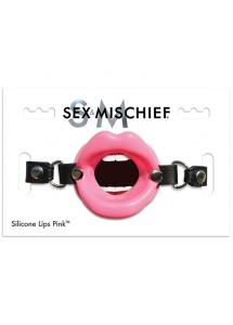 Knebel usta - S&M Silicone Lips   Różowy