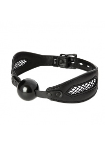 Knebel z opaską z siateczki - S&M Fishnet Ball Gag  