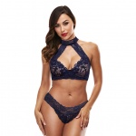 Komplet bielizny - Baci Lace Halter Bikini Set  S/M Niebieski