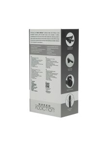 Naked Addiction - Realistyczny Wibrator Z Przyssawką Pilotem I Obrotową Końcówką 23 cm Czarny