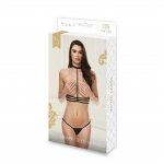 Baci - Seksowna Uprząż Na Ramiączkach Bez Biustu Czarna