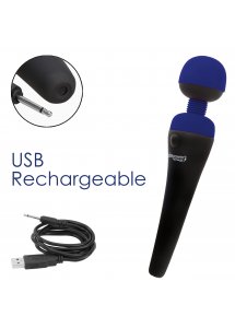 Palmpower - Masażer Z Ruchomą Główką I Silnymi Wibracjami Niebieski