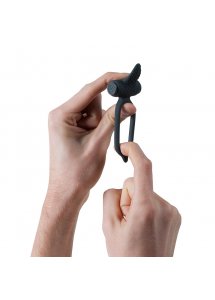 B Swish - Wibrujący Pierścień Erekcyjny Na Penisa Czarny