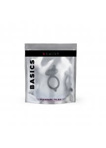 B Swish - Wibrujący Pierścień Erekcyjny Na Penisa Czarny