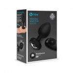 BVibe - Wibrujący Korek Analny Z Pilotem Czarny Jewel Plug XXL