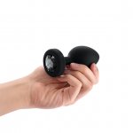 BVibe - Wibrujący Korek Analny Z Pilotem Czarny Jewel Plug XXL