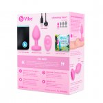 BVibe - Wibrujący Korek Analny Z Pilotem Różowy Heart Plug S/M