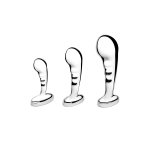 BVibe - 3-Częściowy Zestaw Zatyczek Do Treningu Prostaty Srebrne