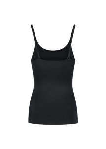 BYE BRA - GŁADKI TOP NA RAMIĄCZKACH CZARNY
