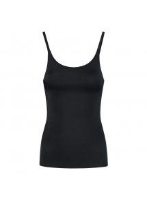 BYE BRA - GŁADKI TOP NA RAMIĄCZKACH CZARNY