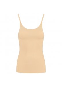 BYE BRA - GŁADKI TOP NA RAMIĄCZKACH BEŻOWY
