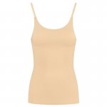 BYE BRA - GŁADKI TOP NA RAMIĄCZKACH BEŻOWY