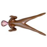 Dmuchana Lalka Amelia - Twarz 3D Ciemnoskóra Z 3 Seksownymi Otworami