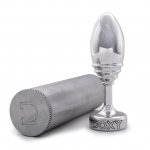 Doxy - Prążkowany Korek Analny 7cm Srebrny Butt Plug Ribbed