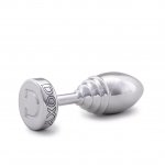 Doxy - Prążkowany Korek Analny 7cm Srebrny Butt Plug Ribbed
