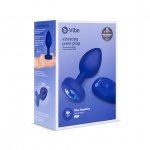 BVibe - Wibrujący Korek Analny Z Pilotem Niebieski Jewel Plug L/XL