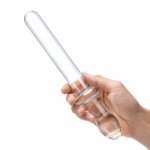 Glas - Podwójne Szklane Dildo Classic Smooth Dual Ended Przezroczyste 22.5 cm