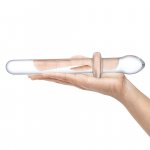 Glas - Podwójne Szklane Dildo Classic Smooth Dual Ended Przezroczyste 22.5 cm