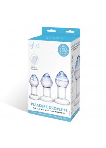 Glas - Zestaw 3 Szklanych Korków Analnych Pleasure Droplets