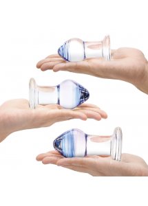 Glas - Zestaw 3 Szklanych Korków Analnych Pleasure Droplets