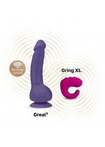 Gvibe - Realistyczny Wibrator Z Przyssawką Greal 2 Fioletowy