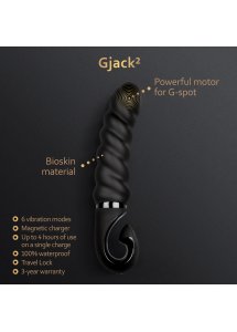 Gvibe - Realistyczny Falowany Wibrator Gjack 2 Wodoodporny Czarny