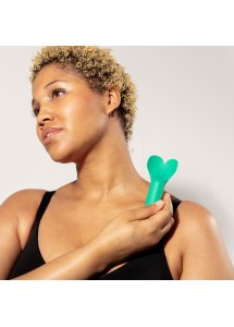 Je Joue - Mini Wibrator Pocisk Z Płaską Końcówką Serca Amour Zielony