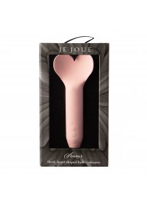 Je Joue - Mini Wibrator Pocisk Z Płaską Końcówką Serca Amour Różowy