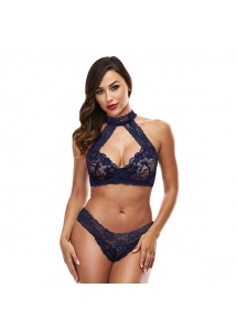 Komplet bielizny - Baci Lace Halter Bikini Set  M/L Niebieski