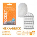 Masturbator kieszonkowy podręczny - Tenga Pocket Stroker Hexa-Brick