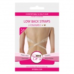 Krzyżak do biustonosza 3 haftki - Bye Bra Flexible Low Back Straps 3-Hook Cieliste 2 sztuki